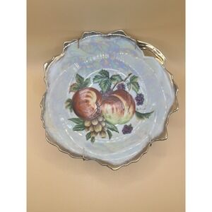 Vtg Lusterware Stone Fruit Bowl Iridescent Gold Gilding Nippon Yoko‎ Boeki Japan